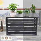 GENERIC Housse En Aluminium Pour Climatiseur – Protection Extérieure Pour Unité De Climatisation, écran Décoratif, Marron (109,2 X 61 X 78,7 Cm), Résistante Aux Intempéries, Clôture élégante Pour Unité De