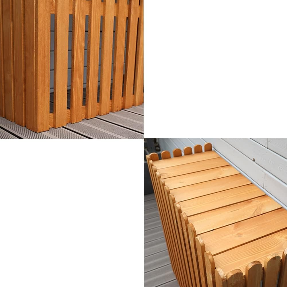 GENERIC Housse De Climatiseur Extérieur – Clôture En Bois Pour Climatiseurs Divisés, Vert, 105 X 45 X 99 Cm, Protection Contre Les Intempéries Pour Unités Extérieures – Solution De Dissimulation élégante
