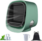 GENERIC Conditeur D'air Portable Et Humidificateur De Ventilateur Avec Veilleur LED, Réglages à 4 Vitesses, Refroidissement Rapide En 90 Secondes, Idéal Pour L'utilisation à La Maison Et Au Bureau, Conception