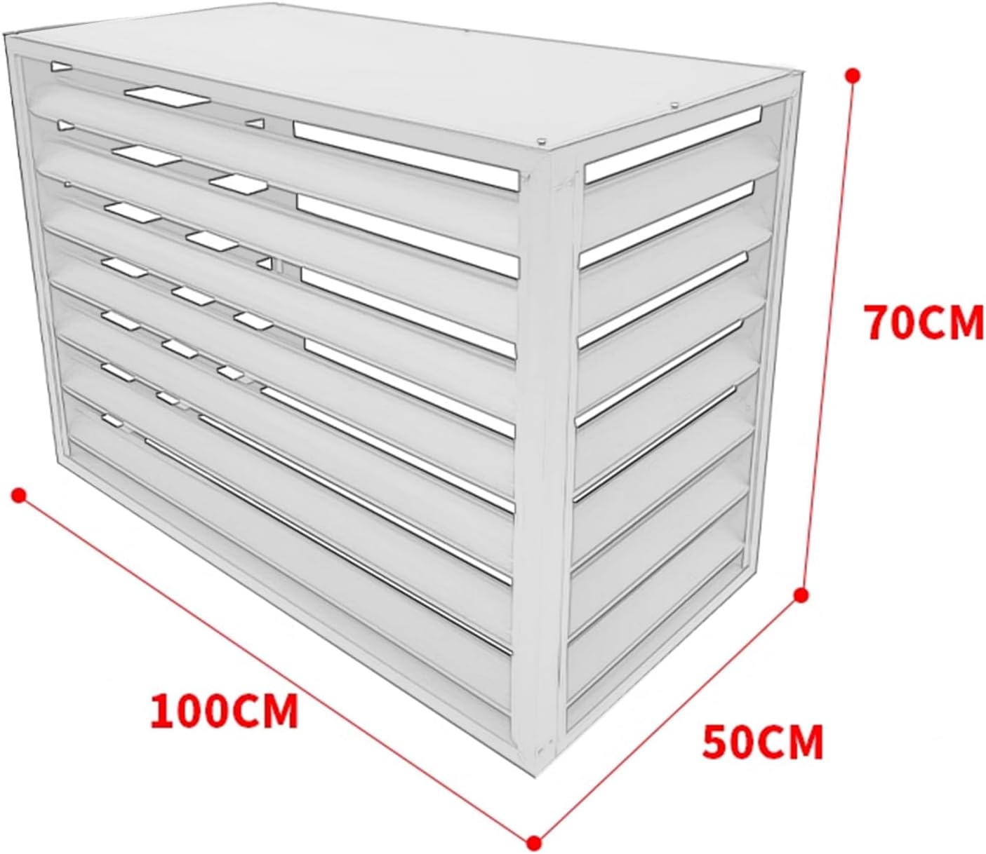 GENERIC Housse De Protection Pour Climatiseur Extérieur – Protection Pour Unités De Climatisation – Clôture Dissimulée, Utilisation Intérieure Et Extérieure – Matériau élégant Résistant Aux Intempéries