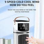  Générique Climatiseur Mobile - 4en1 Avec Déshumidificateur, Ventilateur Et Mode Nuit - Silencieux, Minuterie 24H, Télécommande, Kit Fenêtre - Classe Énergétique A Pour Chambre, Bureau, Camping