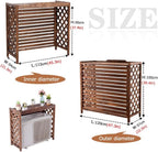 GENERIC Housse De Protection Décorative Imperméable Pour Climatiseur Extérieur, En Bois Massif, Anti-corrosion, Dimensions : 120 X 57 X 100 Cm (L X L X H), Housse Résistante Aux Intempéries