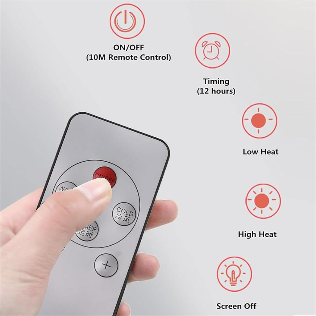  Mini Ventilateur Mural, Système De Séparation Portable Avec Le Mode Ventilateur.180W Refroidissement Efficace Pour Le Bureau à Domicile.Opération Ultra-calme Et Télécommande.La Conception Compacte Éco