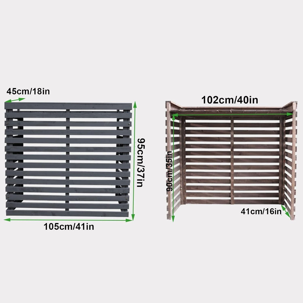 GENERIC Bonsai Design Housse En Bois Pour Climatiseur – Protection D'unité Extérieure | Cadre En Maille Polyvalent Pour Jardins, Terrasses Et Balcons | Housse élégante Pour Climatisation