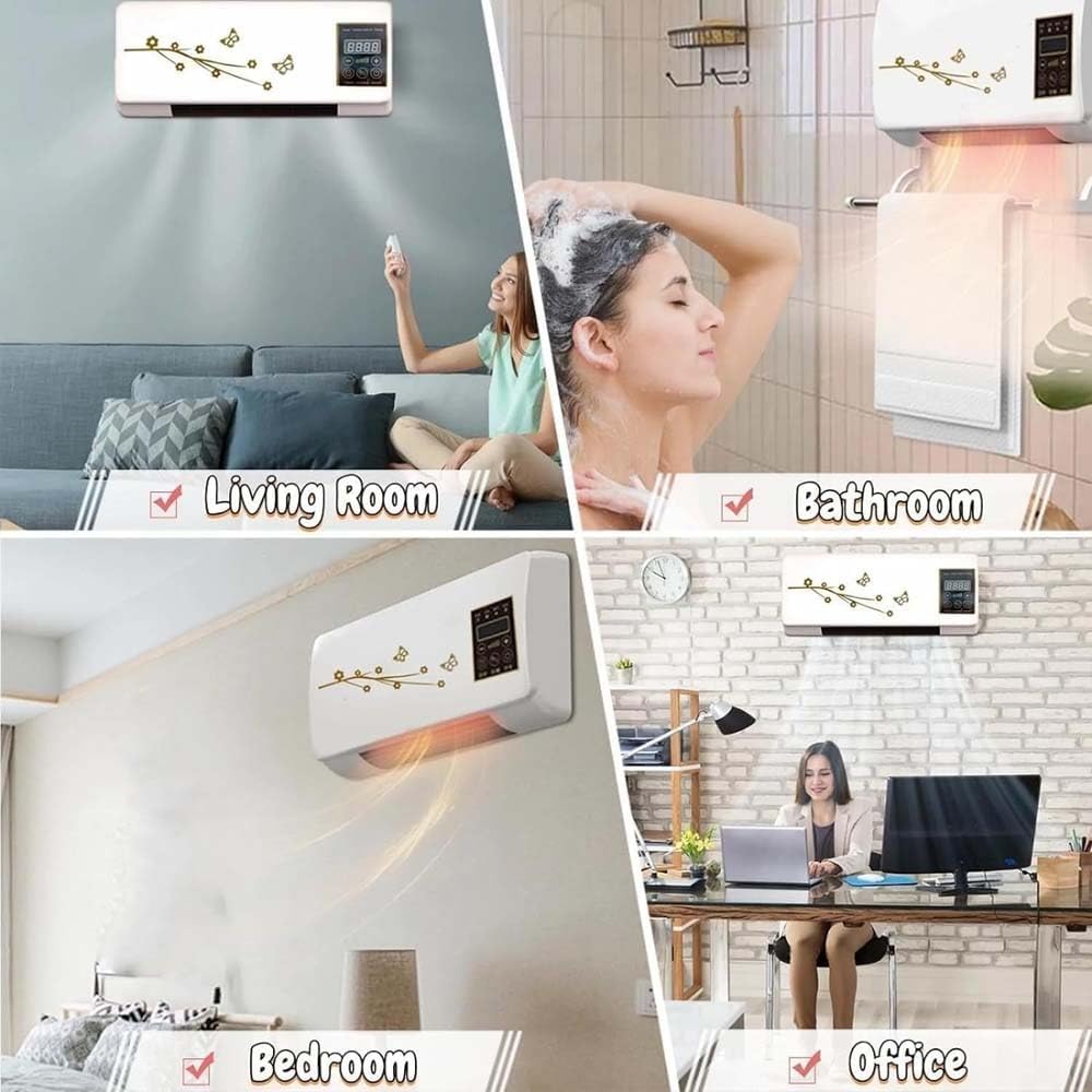  Split Max Aire Acondicionado Portatil,2 In 1 Portable Air Conditioning,2024 New Wall Mounted Air Conditioner,With Remote, For Home/Office/Bedroom (White)
