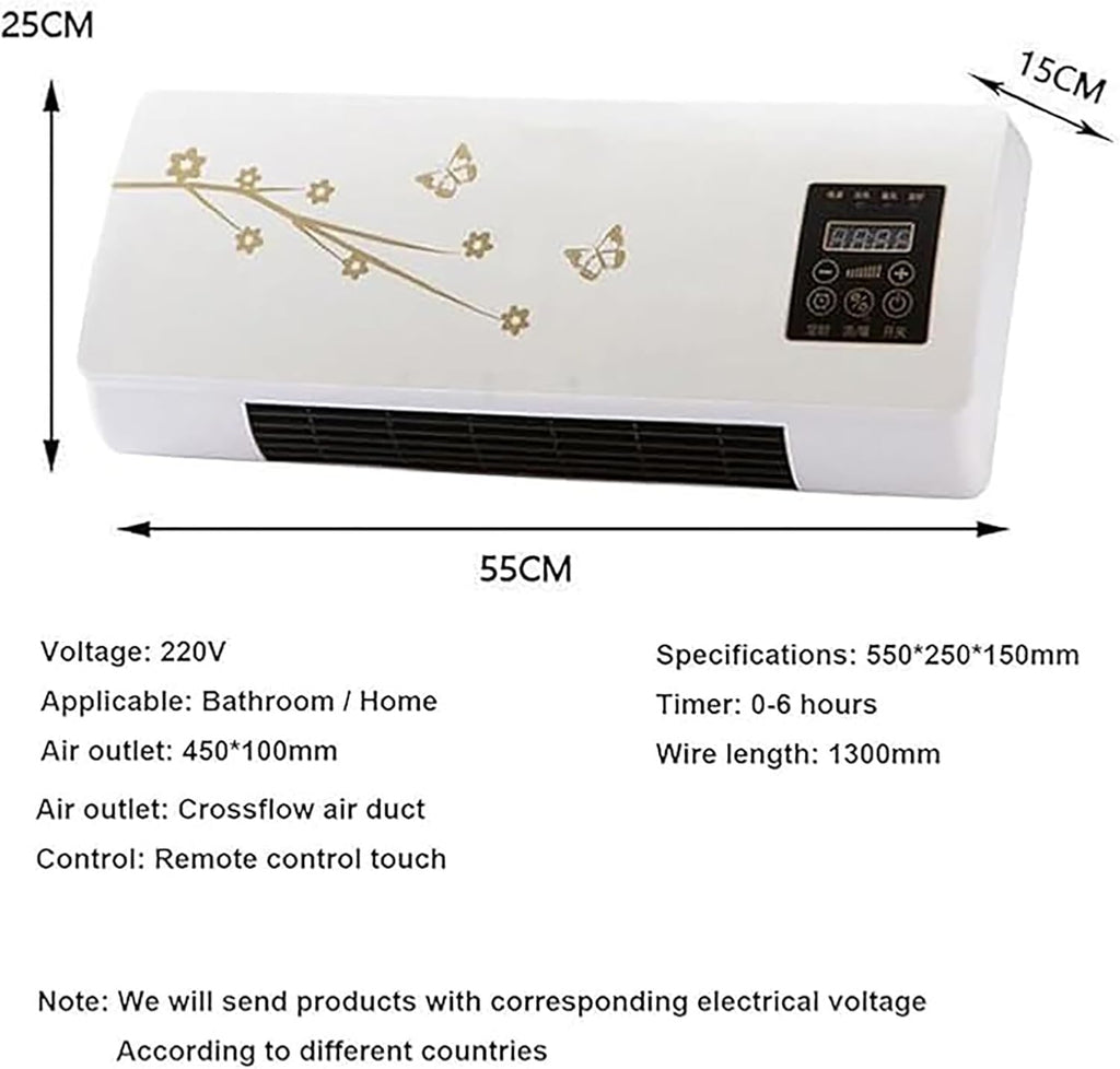  Climatiseur Portable Split 2000W - 2 En 1 : Climatiseur Et Chauffage Mural For Un Confort Optimal Toute L'année. Chauffage/climatisation Rapide Et Naturel.(A)