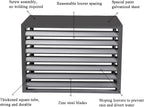 GENERIC Housse De Climatiseur Extérieur En Alliage D'aluminium Durable Et Couvercle De Poubelle - Parfait Pour Les Patios, Terrasses, Restaurants, Cafés - Résistant Aux Intempéries, Design élégant (couleur