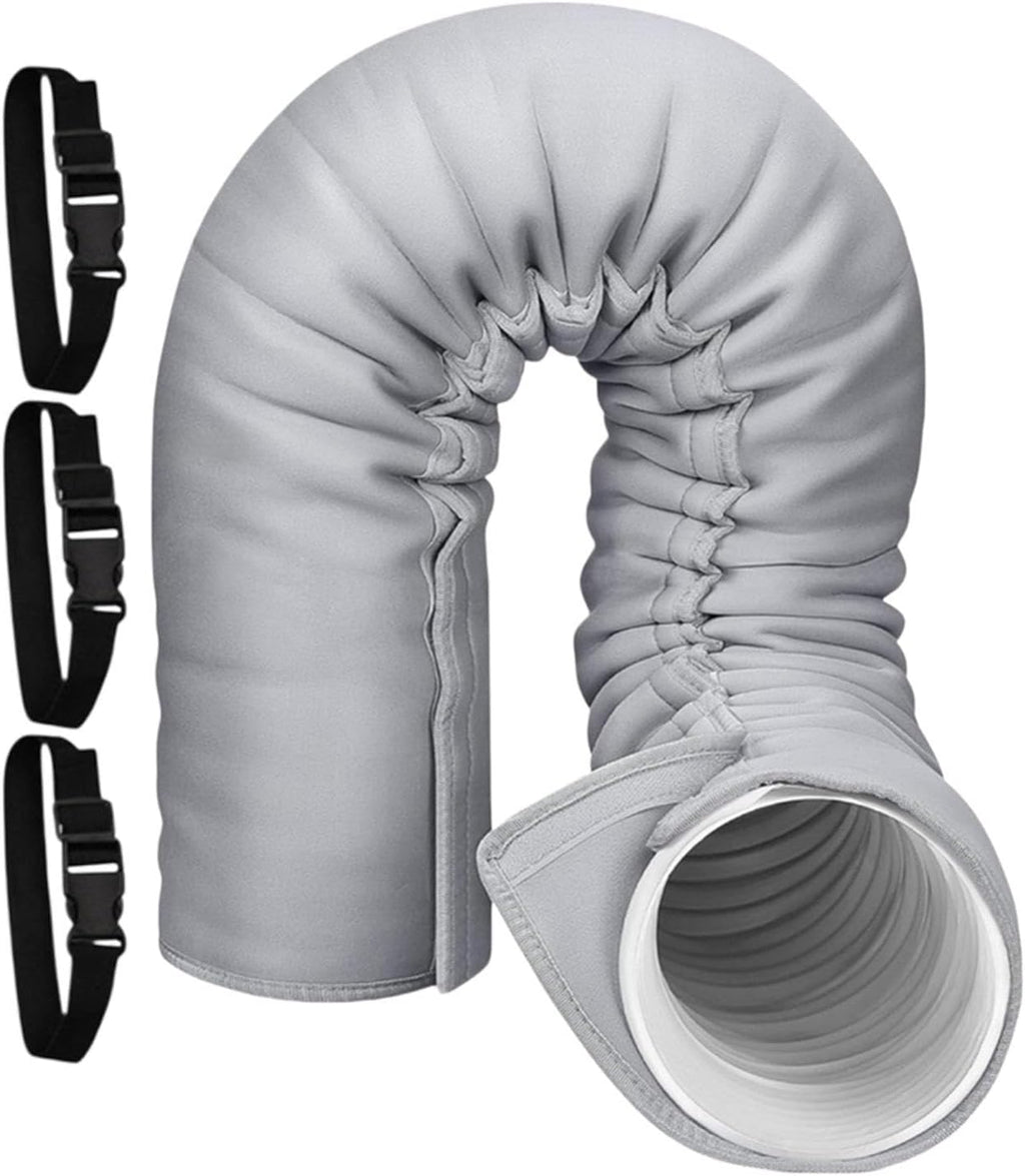  Isolation De Tuyau AC – Housse De Tuyau Portable Avec Sangles Réglables, Manchon D'isolation Thermique | Enveloppe économe En énergie Pour De Climatiseur De Fenêtre Dans La Maison, Garage,