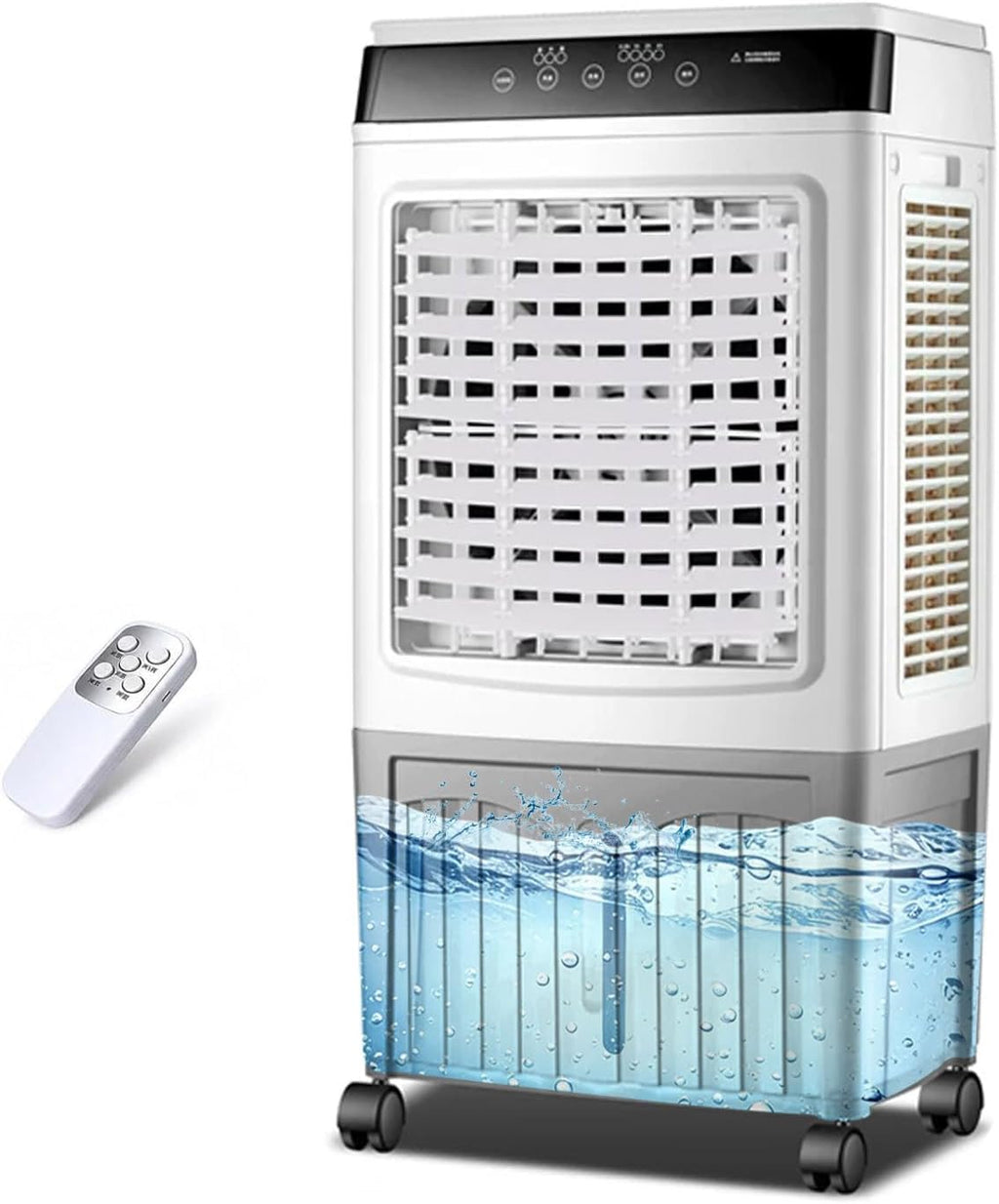  Refroidisseur D'air évaporatif Portable 40 L Avec Télécommande, Climatiseur Mobile Avec Minuterie 7,5 H, 3 Modes Et 3 Vitesses, Ventilateur Climatiseur Roulant Pour La Maison, Le Bureau Ou La Chambre,