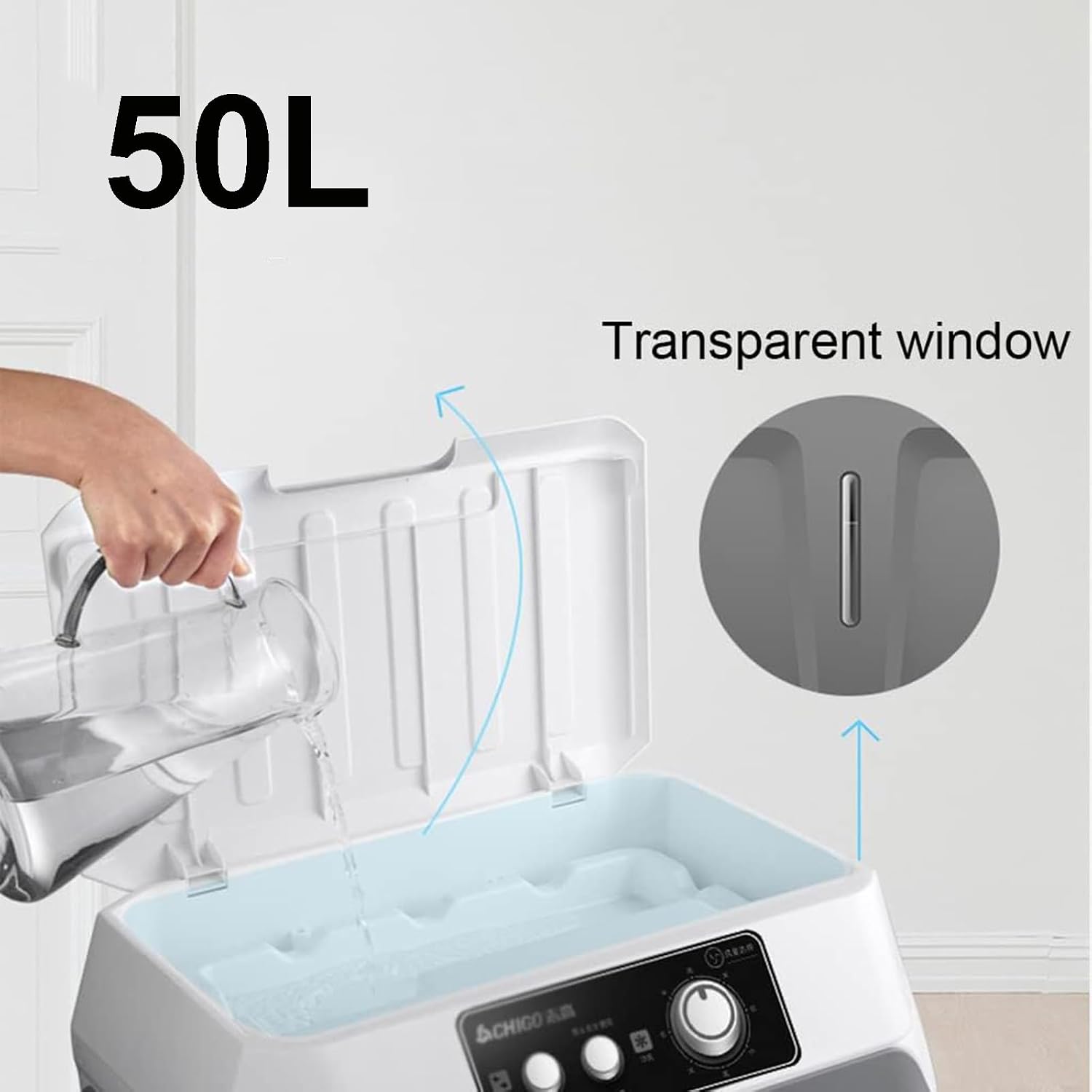  Refroidisseur D'air Par éVaporation, Humidificateur à 3 Vitesses, Pour Ventilateurs Domestiques De Garage, RéServoir D'eau 27L, 150w