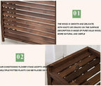GENERIC Housse De Protection En Bois Pour Climatiseur Extérieur - Protection Contre Les Regards Indiscrets En Bois Massif - Support De Fleurs - Élégant Et Fonctionnel