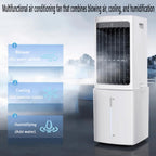 GENERIC Refroidisseur évaporatif Silencieux 12L, 3 Modes Et Minuterie, 7.5h Minuteur, Oscillation 50° Avec 2 Sacs De Glace, Portable Et économe En énergie Pour Un Refroidissement Confortable à La Maison