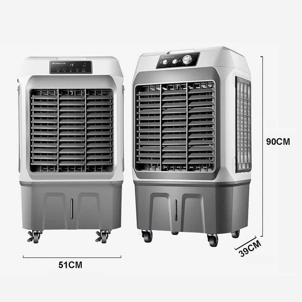  Refroidisseur D'air Par éVaporation, Humidificateur à 3 Vitesses, Pour Ventilateurs Domestiques De Garage, RéServoir D'eau 27L, 150w