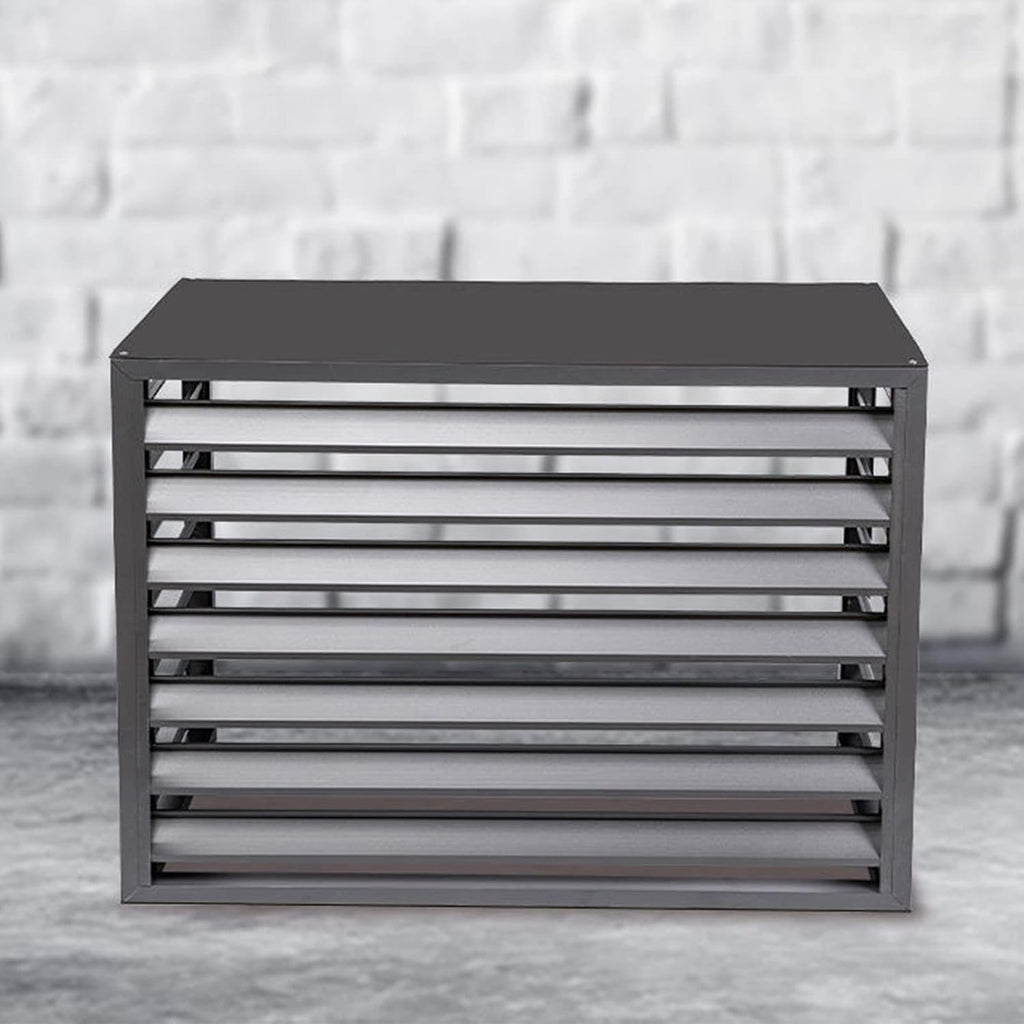 GENERIC Housse De Protection Pour Climatiseur Extérieur - En Aluminium - Avec Clôture Pour Unités Extérieures Et Pompes à Chaleur - Résistante Aux Intempéries - Compatible Avec La Plupart Des Climatiseurs