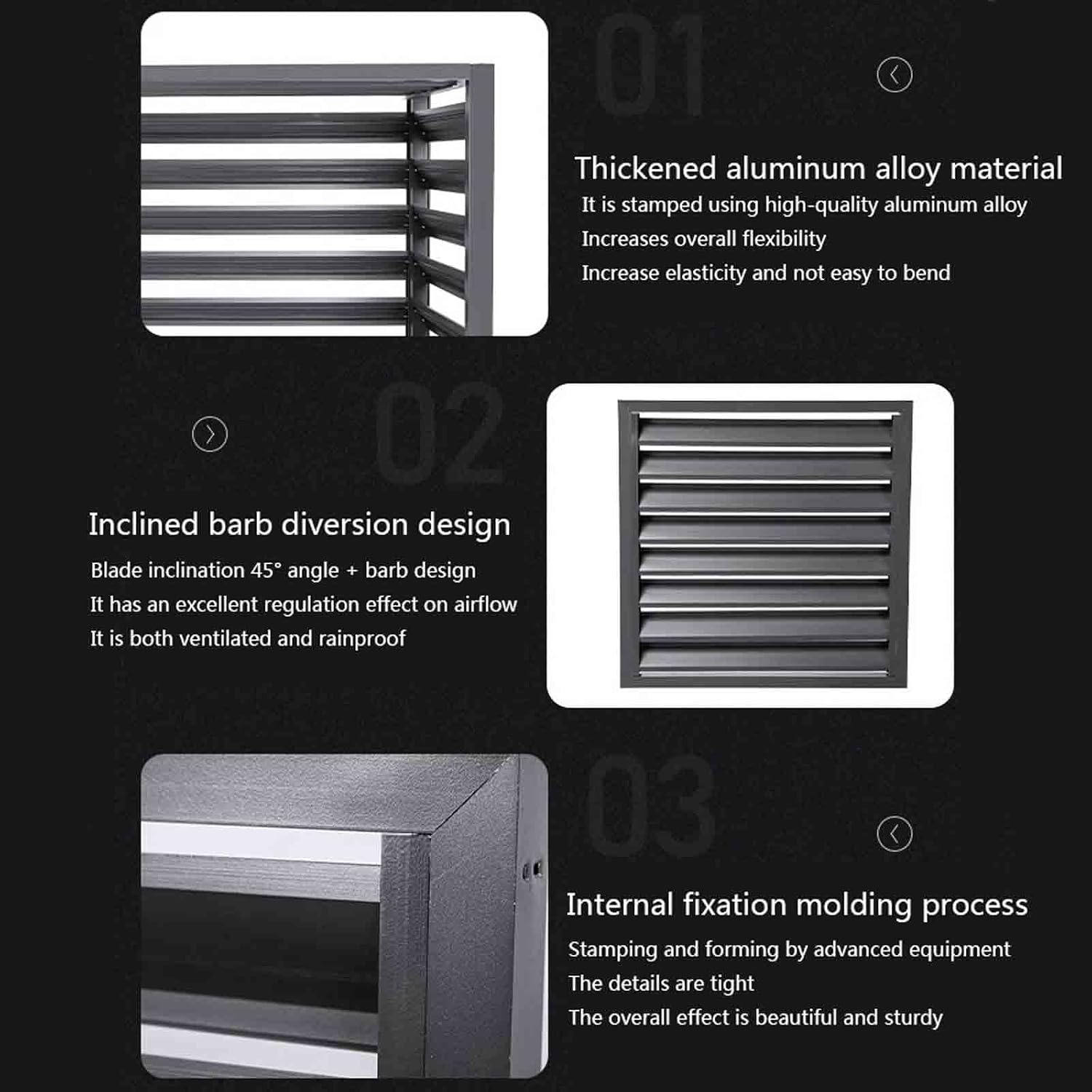 GENERIC Housse De Climatiseur D'extérieur Résistante Aux Intempéries – Barrière Décorative En Aluminium Pour La Protection De La Maison Des Unités De Climatisation – Bouclier Résistant Aux Intempéries
