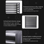  Housse De Climatiseur D'extérieur Résistante Aux Intempéries – Bouclier De Pompe à Chaleur En Aluminium Pour Une Protection Contre Le Bruit Et Une Performance Optimale – Élégant Et Design