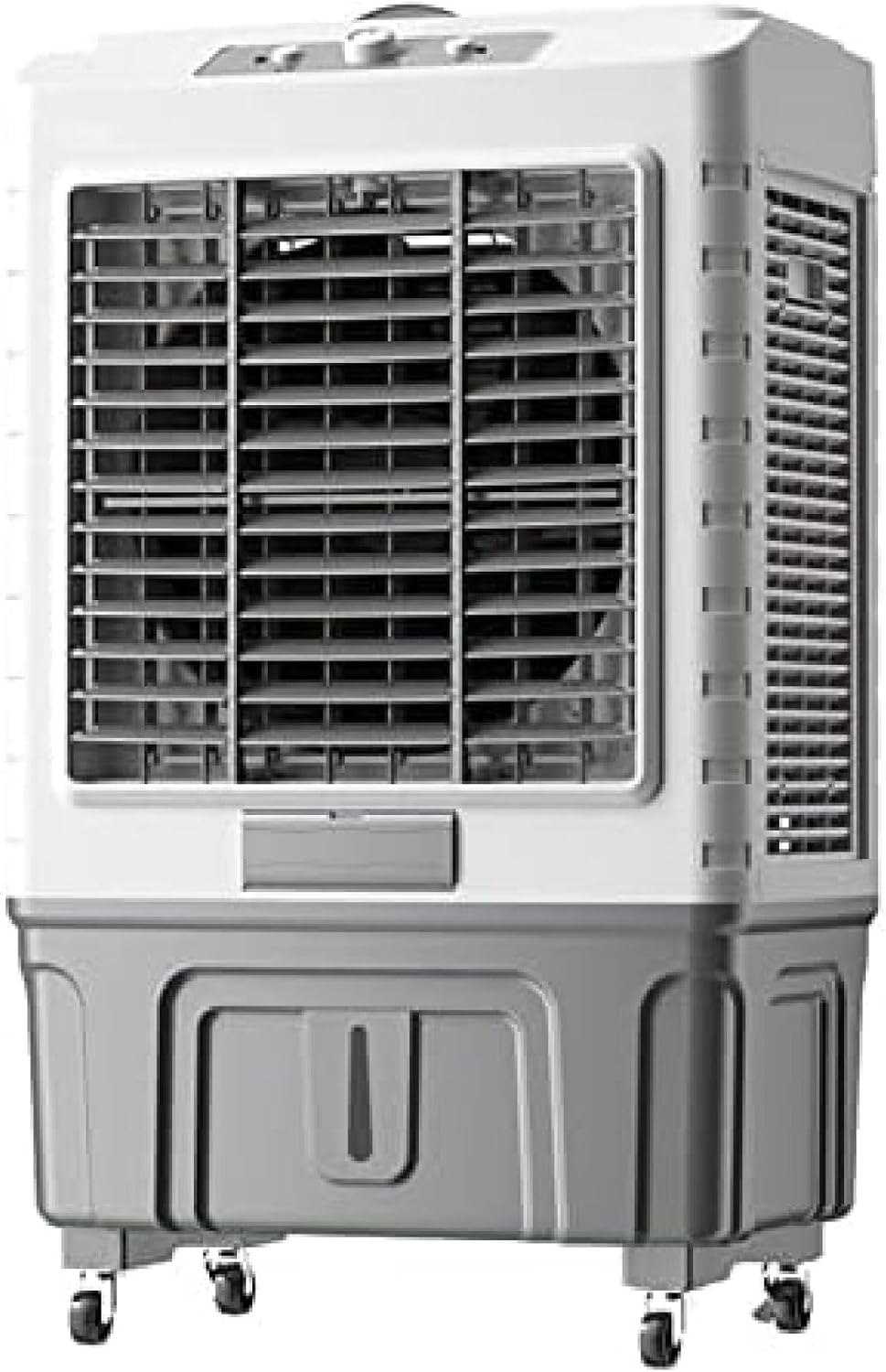  Ventilateur De Refroidisseur D'air Évaporatif Commercial, Humidificateur Industriel, Climatiseur 3 En 1, Grand Réservoir D'eau De 55 L, Refroidisseur Domestique, Moteur Puissant Pour Un Refroidiss