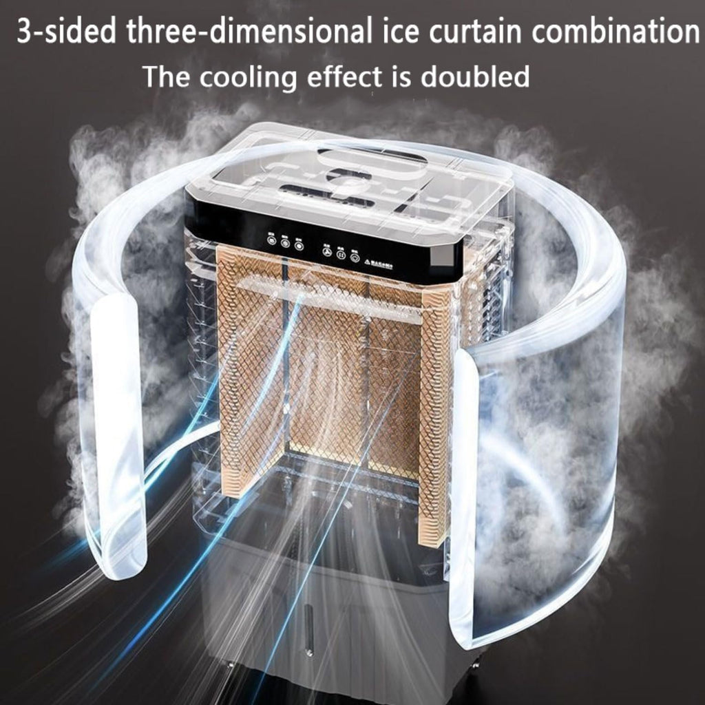 GENERIC Refroidisseur D'air Portable, Ventilateur D'évaporation 3000 CFM Avec Grand Réservoir, Télécommande, Minuterie 12H, Fonctionnement Silencieux, Faible Bruit Pour Le Refroidissement De Bureau à Domicile