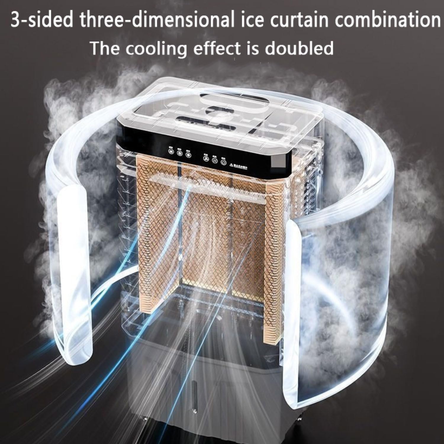 GENERIC Refroidisseur D'air Portable, Ventilateur D'évaporation 3000 CFM Avec Grand Réservoir, Télécommande, Minuterie 12H, Fonctionnement Silencieux, Faible Bruit Pour Le Refroidissement De Bureau à Domicile