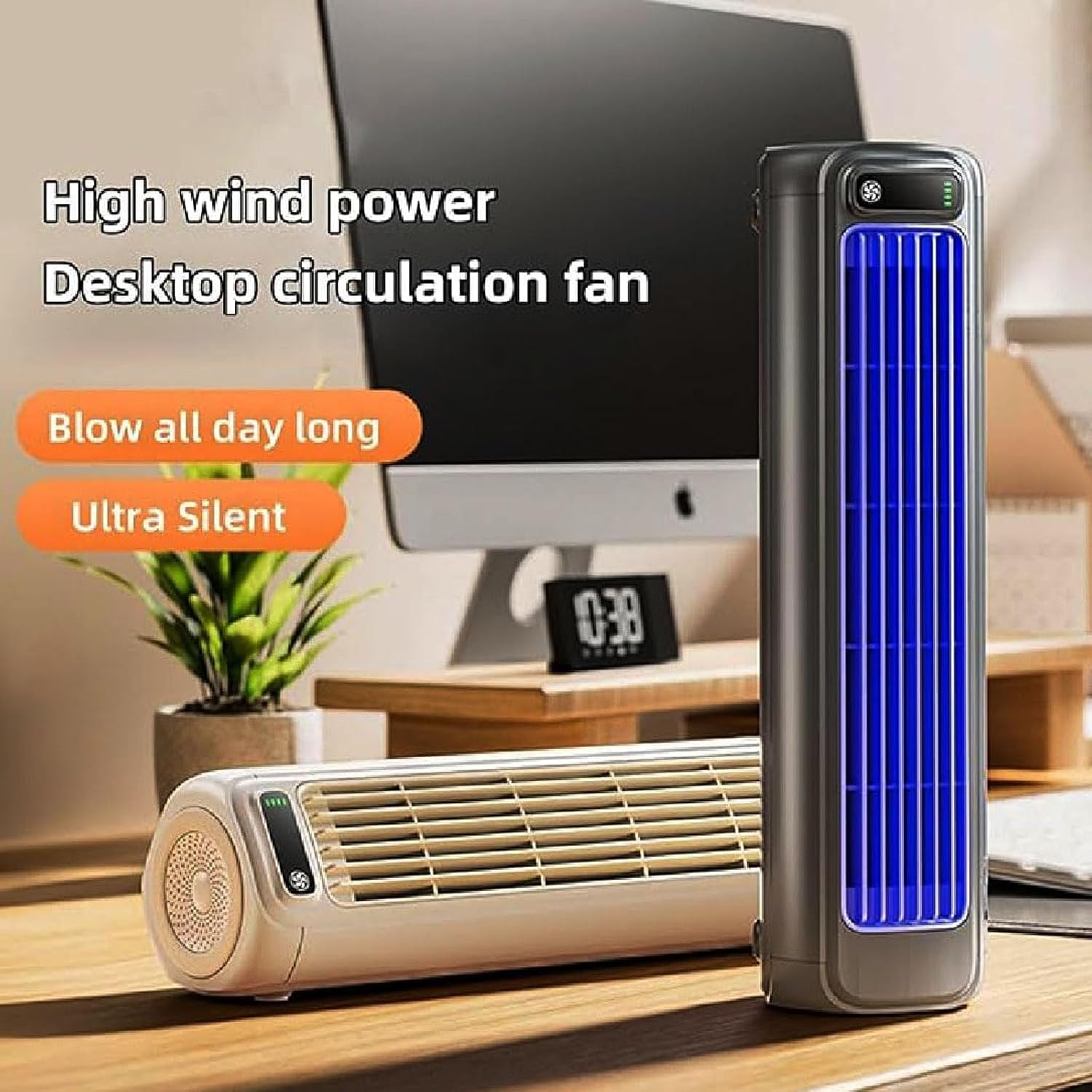  Ventilateur De Climatiseur Portable, Ace De Refroidissement Amélioré 2026 Avec 3 Vitesses Et écran Tactile LED, Refroidisseur D'air Rechargeable Silencieux Pour Chambre, Bureau Et Cuisine, Beige