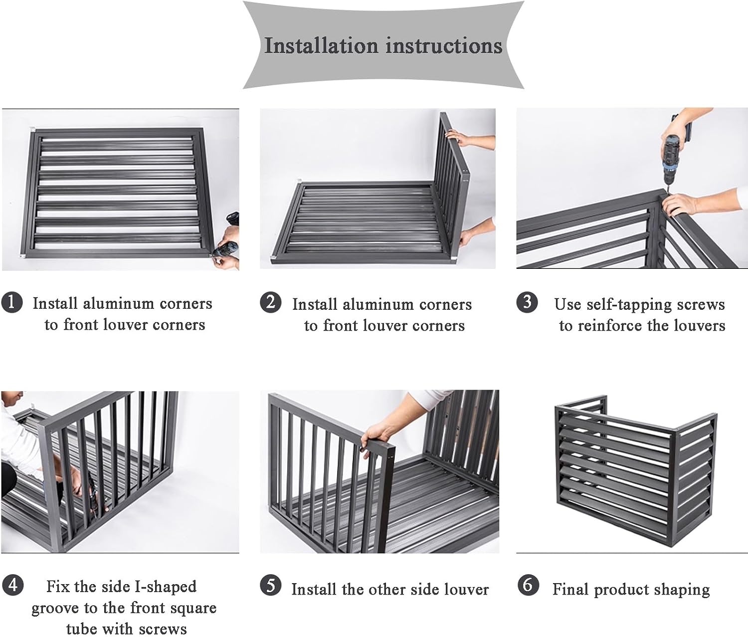 GENERIC Housse De Climatiseur Extérieur En Alliage D'aluminium Durable Et Couvercle De Poubelle - Parfait Pour Les Patios, Terrasses, Restaurants, Cafés - Résistant Aux Intempéries, Design élégant (couleur