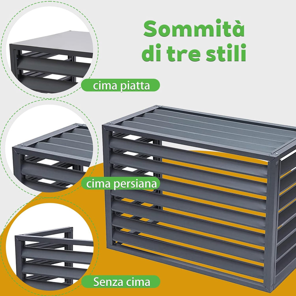 GENERIC Housse De Climatiseur Extérieur étanche Pour Pompe à Chaleur 1,5P (L100W50H70) Protection Pour Unités AC Et Pompes à Chaleur Bouclier Toutes Saisons