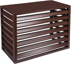 GENERIC Housse De Protection En Aluminium Pour Climatiseur Et Pompe à Chaleur - Condensateur Extérieur - Protection De Radiateur - Résistante Aux Intempéries - Pour Unités Extérieures (marron)