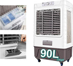 GENERIC Refroidisseur D'air Portable De Climatisation Industriel, 4 Roues, Réservoir D'eau 30L, 3 En 1 Climatiseur Mobile, Ventilateur De Refroidissement Et Déshumidificateur Pour La Maison/Bureau (Grand)