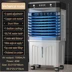 GENERIC Refroidisseur D'air évaporatif Pour Garage, Climatiseur Portable Avec Réservoir D'eau, 3 Vitesses, 12H Minuterie, Pack De Glace, Ventilateur De Refroidissement D'oscillation De 120 °