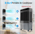 GENERIC Refroidisseur D'air évaporatif Portable, Ventilateur Oscillant à 3 Vitesses, Minuterie 12H, Grand Réservoir Pour Le Camping De Bureau à Chambre, écoénergétiques Et Silencieux