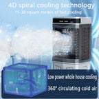 GENERIC Refroidisseur D'air évaporatif 3 En 1 Avec Packs De Glace, 120 Oscillation Automatique, 3 Vitesses Et Minuterie 12H.Ventilateur De Refroidisseur De Marais Portable Pour L'intérieur Patio Extérieur Gar