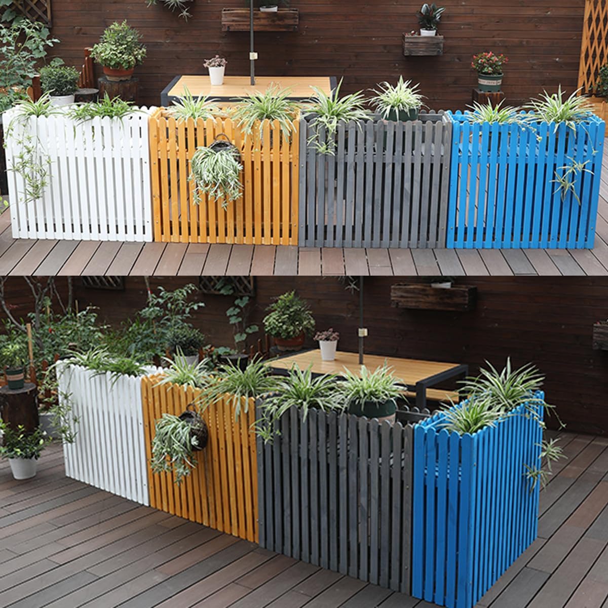  Clôture En Bois Massif Pour Climatiseur – Couverture D'intimité Extérieure Et Support Pour Plantes, Anti-corrosion, 100 X 30 X 80 Cm, Et Solution élégante