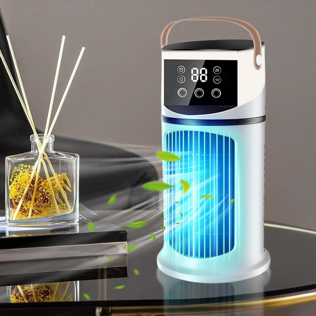  Portable Air Conditioner - Desk Air Conditioner Fan | Desk Cooling AirConditioner Fan | Purifying Machine With LED Light, 9-Speed Cooler For Studying, Sleeping, Meeting
