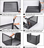 GENERIC Housse En Aluminium Pour Climatiseur à 3 Panneaux Pour Climatiseurs Extérieurs, Réduction Du Bruit, Résistant Aux Intempéries, 110 X 80 X 60 Cm, Marron