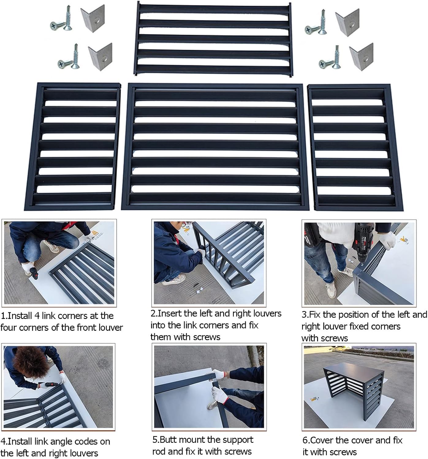  Housse De Protection De Qualité Supérieure Pour Climatiseur – Protection Antivol Contre Les Intempéries – Clôture Décorative Pour Unités Extérieures – Housse Universelle Pour Climatiseurs