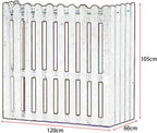 GENERIC Housse De Pompe à Chaleur Extérieure En Bois Pour Climatiseur - Protection Résistante Aux Intempéries - Écran Décoratif Avec Pot De Fleurs - Dimensions : 120 X 60 X 105 Cm - Couleur : Blanc