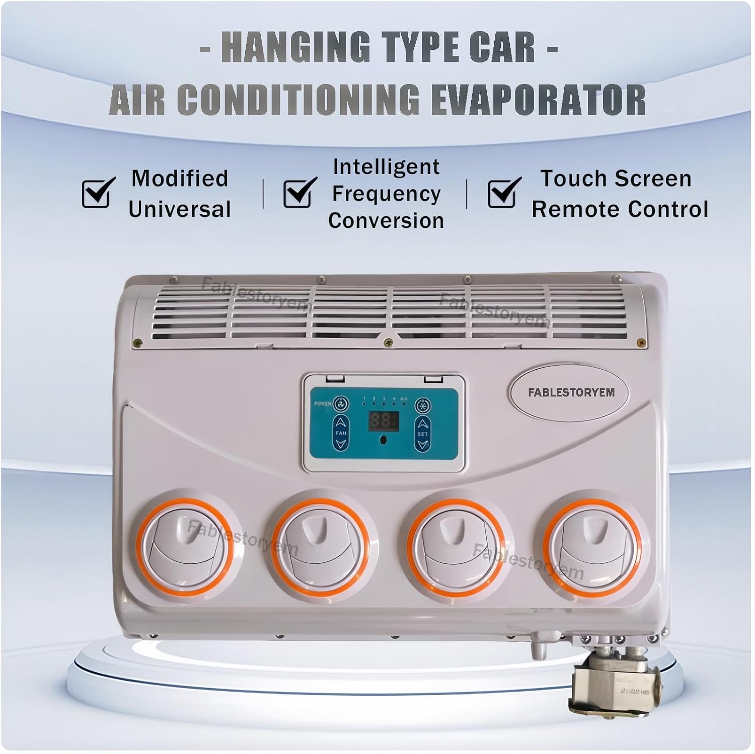 GENERIC Climatiseur Portable Avec Télécommande, Alimentation 12 V/24 V, Pas De Consommation De Carburant, Idéal Pour Le Refroidissement Des Véhicules Et Des Petits Espaces