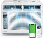  ROVSUN Climatiseur Pour Fenêtre, 6000 BTU, Télécommande Et Minuteur, Idéal Pour Les Pièces Jusqu'à 250 M², 110 V/60 Hz, Blanc