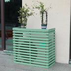 GENERIC Housse De Protection Pour Climatiseur D'extérieur En Bois Massif Avec Persiennes - 85 X 35 X 80 Cm - Résistante Aux Intempéries