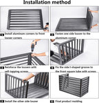 GENERIC Bâche Robuste En Aluminium Pour Climatiseur Et Clôture D'intimité Pour Unités Extérieures – Étagère à Persiennes Pour Balcon Et Jardin Blanc 100 X 70 X 50 Cm
