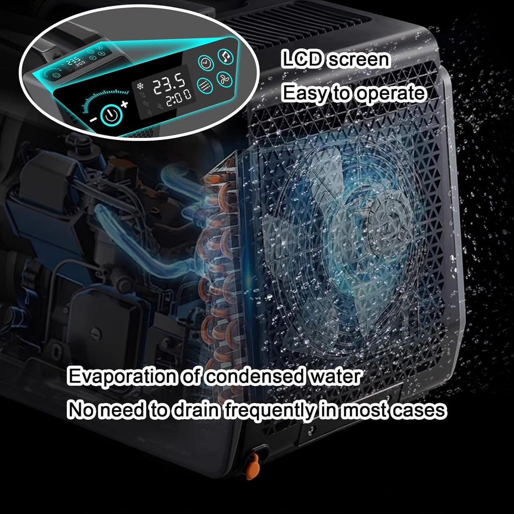 GENERIC Climatiseurs Portables 6100 BTU Pour Une Utilisation Extérieure Et Intérieure Refroidisseur D'air A Structure Divisée A 3 Vitesses Avec Télécommande