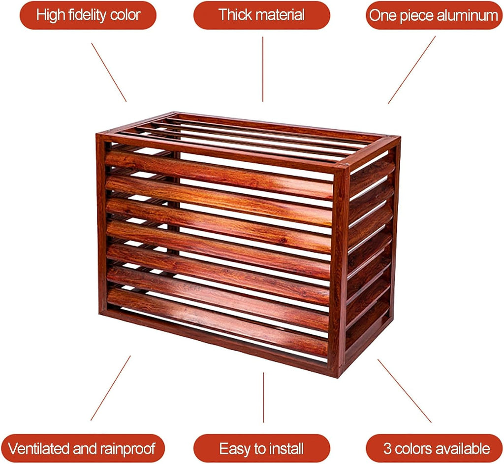 GENERIC Écran De Protection Pour Climatiseur En Aluminium - Clôture D'intimité élégante Pour Climatiseur - Protection Pour Pompe à Chaleur - Solution De Rangement Extérieure