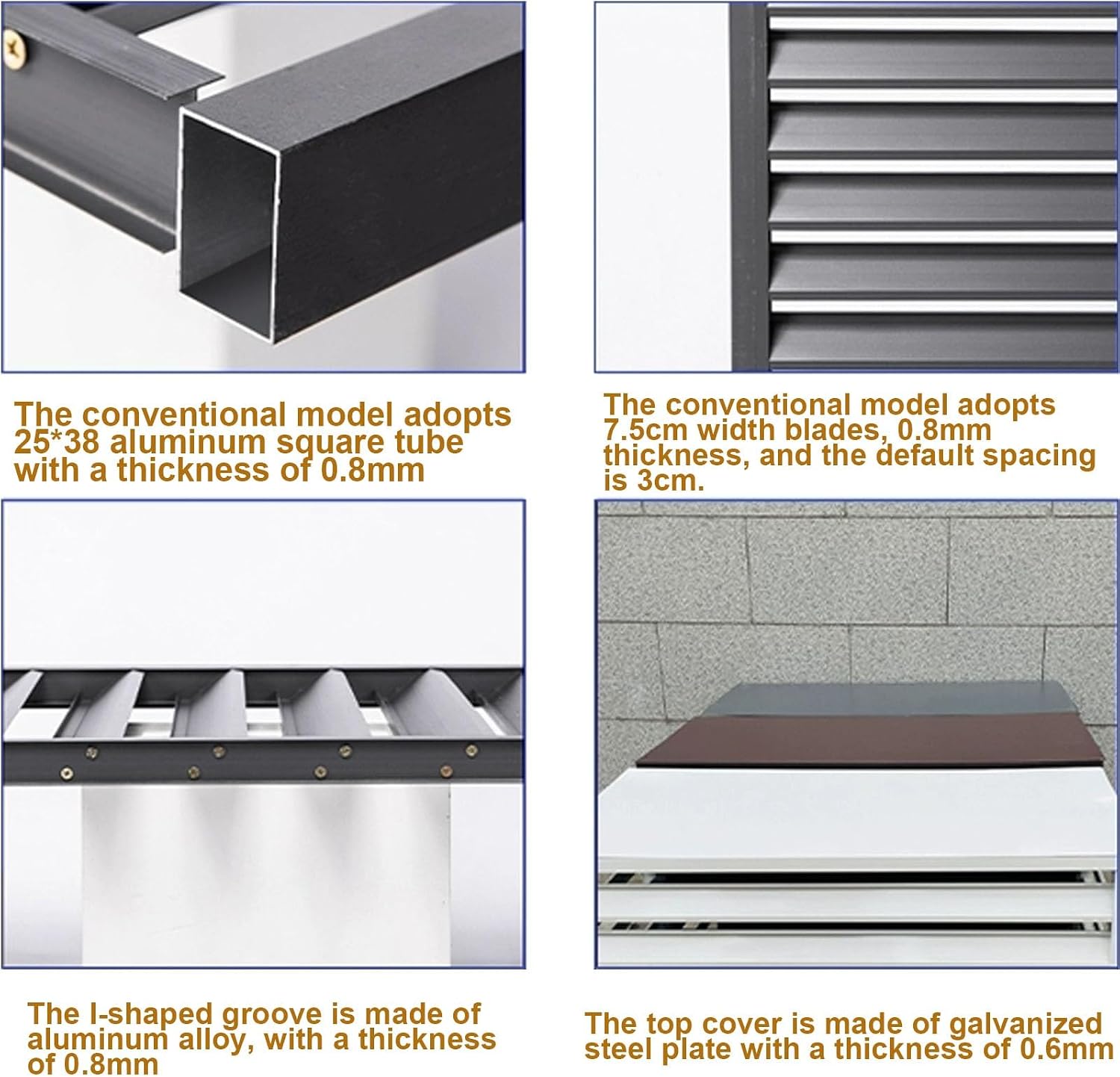 GENERIC Housse D'extérieur Pour Climatiseur – Protection En Aluminium Résistant Aux Intempéries Pour Unités Extérieures Et Pompes à Chaleur Pour Dissimuler Le Matériau Extérieur Protège Contre Les éléments