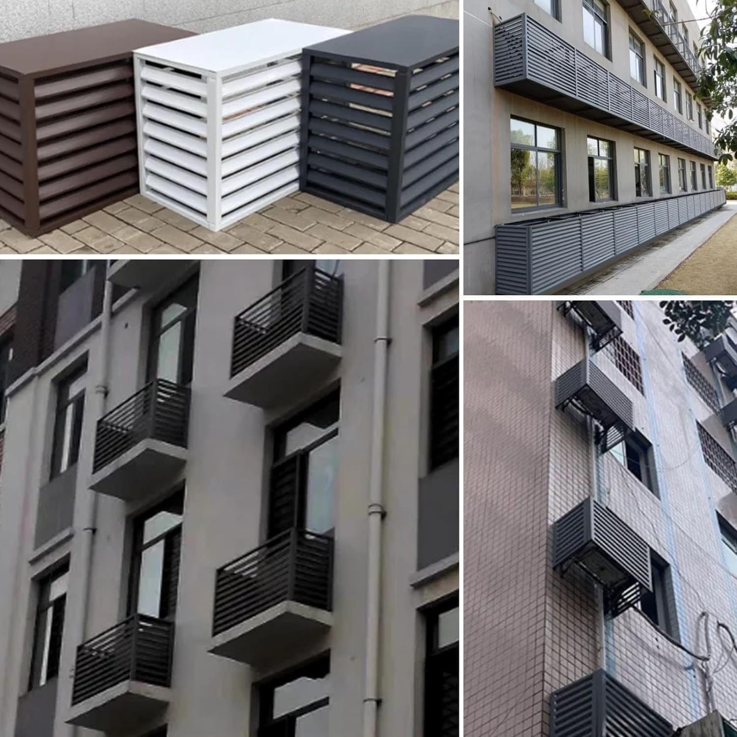 GENERIC Housse De Climatiseur En Aluminium Et Protection De Pompe à Chaleur, Bouclier D'unité De Climatisation Divisée En Extérieur, Support De Plante Multi-usage, Housse Résistante Aux Intempéries Et
