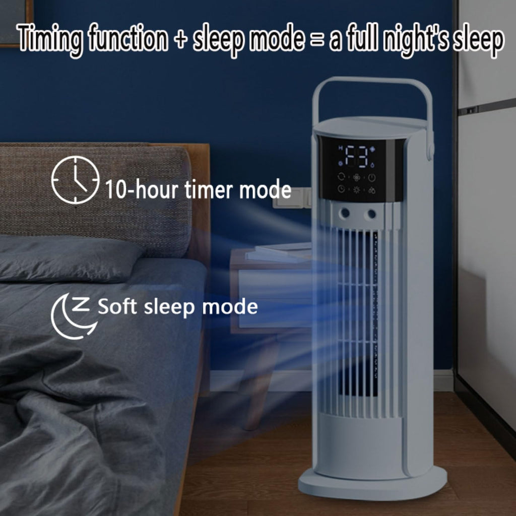 GENERIC Ventilateur De Refroidisseur D'air Portable 180 évaporatif Oscillant Avec Humidificateur De Brime à Télécommande Pour La Chambre Bureau Chambre Silencieuse 3 Vitesses Économie D'énergie Conception Com
