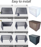  Housse De Climatiseur En Alliage D'aluminium Pour Pompe à Chaleur 5P Volets De Porte-fleurs – Réduction Du Bruit Et Protection élégante De Façade Accessoires Clete