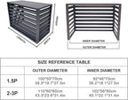 GENERIC Housse En Aluminium Pour Unité De Climatisation - Résistant Aux Intempéries - Pour Pompe à Chaleur - Réduction Du Bruit - Gris - 100 X 50 X 70 Cm - Protection Pour Climatiseurs Et Unités Extérieures