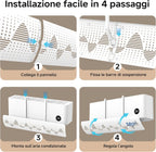  Deflecteur Climatisation Universale, Déflecteur D'aria Regolabile E Portatile, Deflecteur Climatisation Murale Pour Maison/Bureau âgés, Néonats, Femmes En Gestation (Blanc)