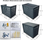 GENERIC Housse De Protection En Aluminium Pour Climatiseur Extérieur – Clôture à Persiennes Antirouille – Protection De Climatiseur Autonome élégante – Résistante Aux Intempéries Et à La Déformation
