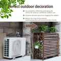GENERIC Housse En Bois Pour Climatiseur Avec écran Décoratif - Grille De Protection Contre La Corrosion - 110 X 50 X 145 Cm - Élégant Support Pour Plantes Et Clôture